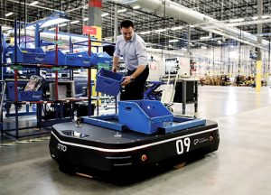 The Universal Robot collaborative industrial robot Helps For Transport